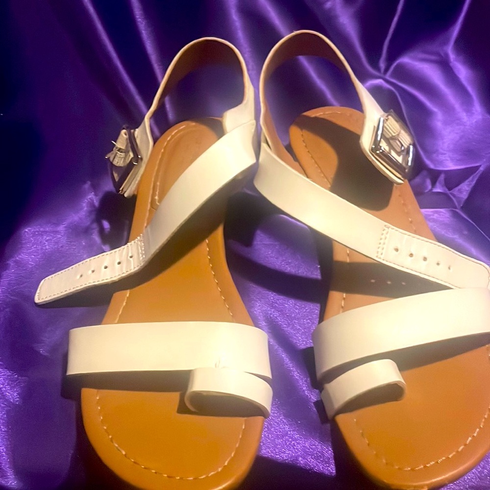 White sandals